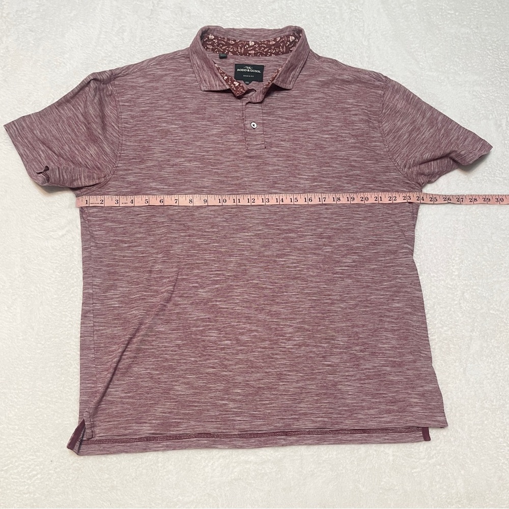 Rodd & Gunn Burgundy Stripe Short Sleeve‎ Business Casual Golf Polo Short 2XL - Picture 5 of 8